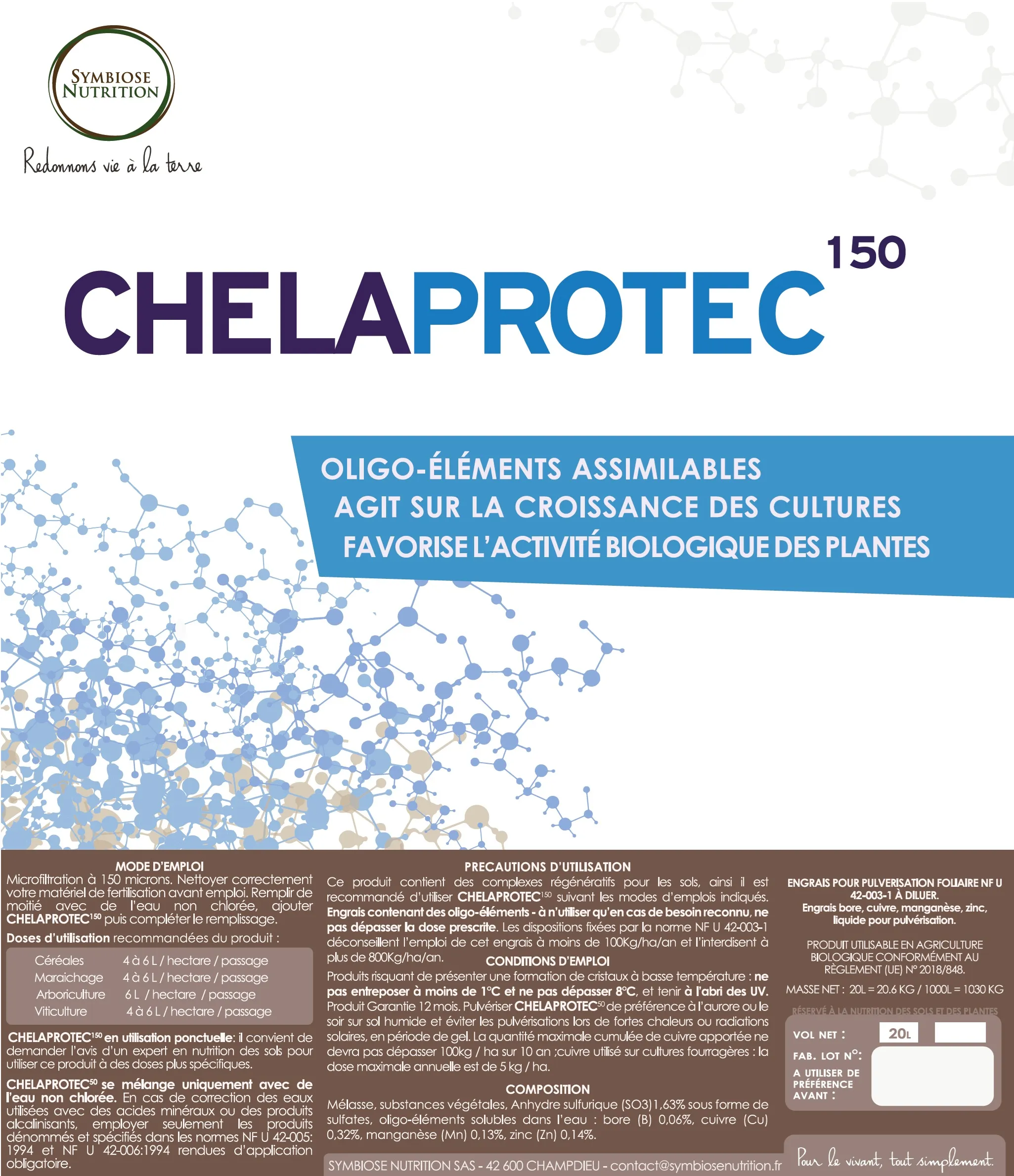 Étiquette de Chelaprotec