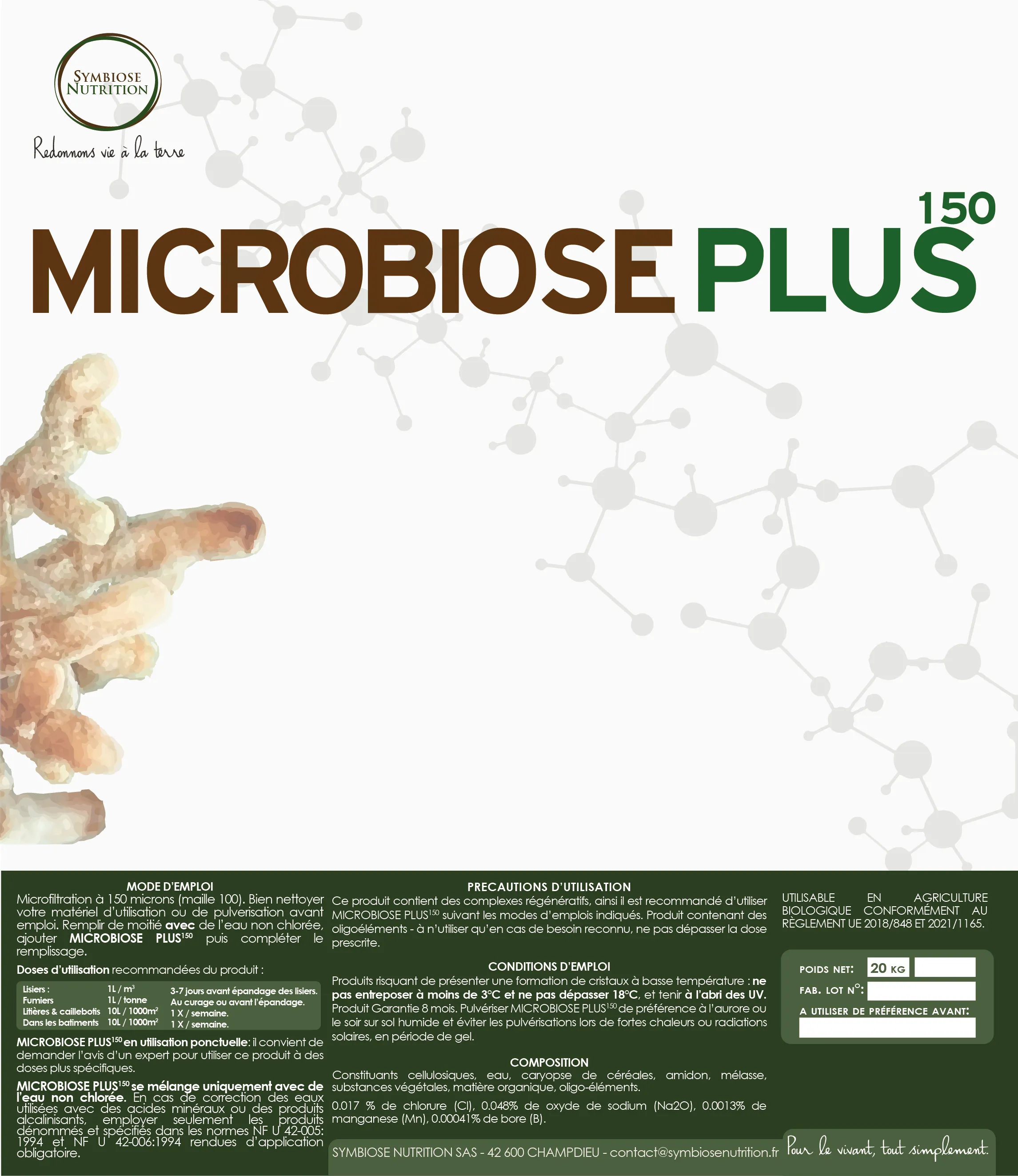 Étiquette de MicrobiosePLUS